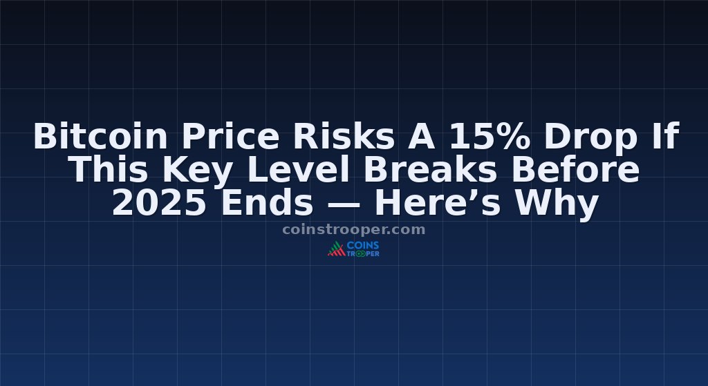 Bitcoin Price Risks A 15% Drop If This Key Level Breaks Before 2025 Ends — Here’s Why