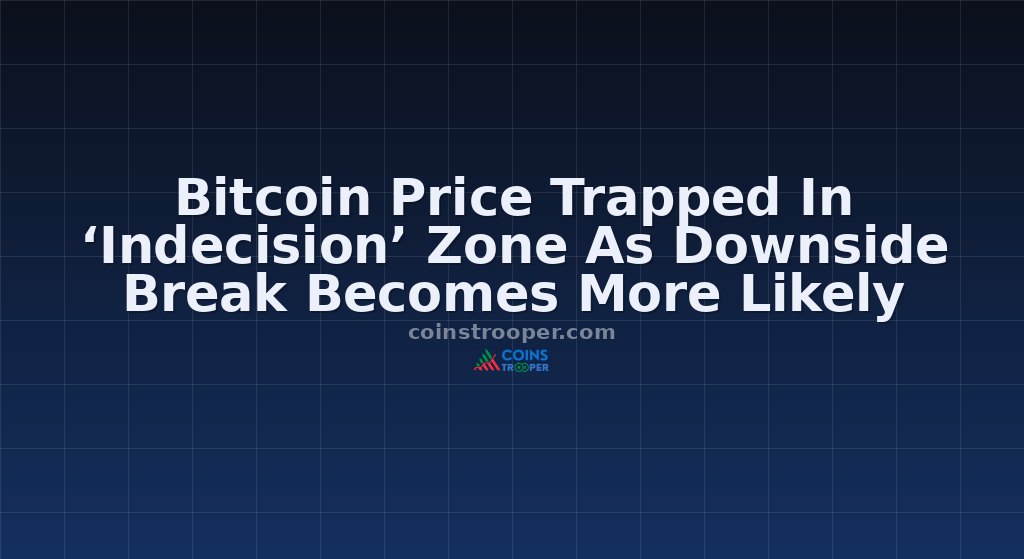 Bitcoin Price Trapped In ‘Indecision’ Zone As Downside Break Becomes More Likely