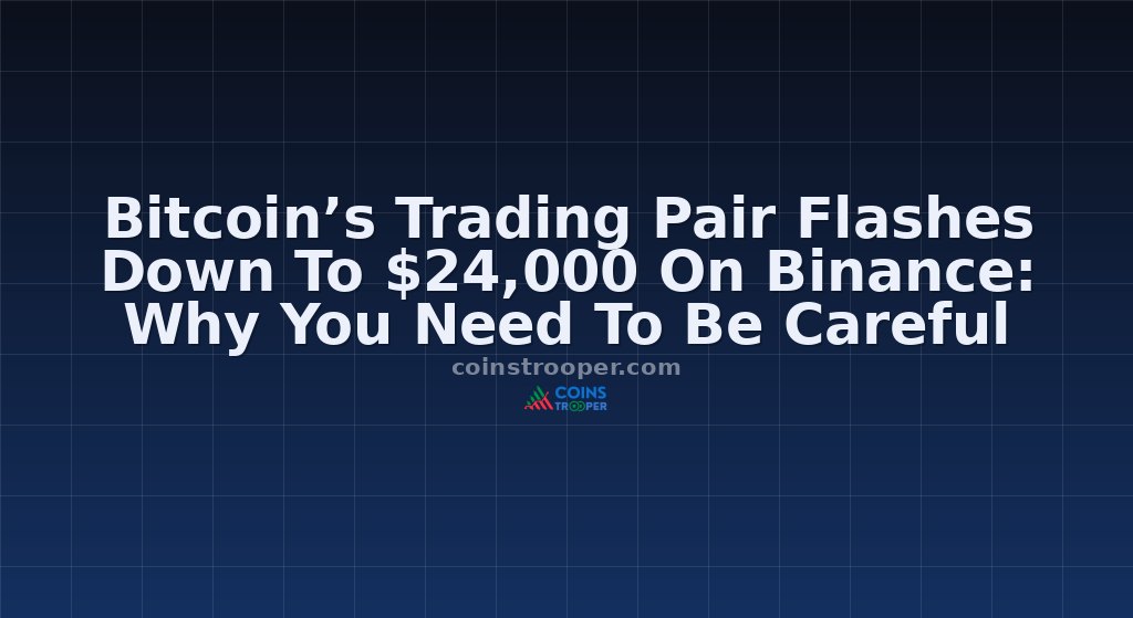 Bitcoin’s Trading Pair Flashes Down To $24,000 On Binance: Why You Need To Be Careful