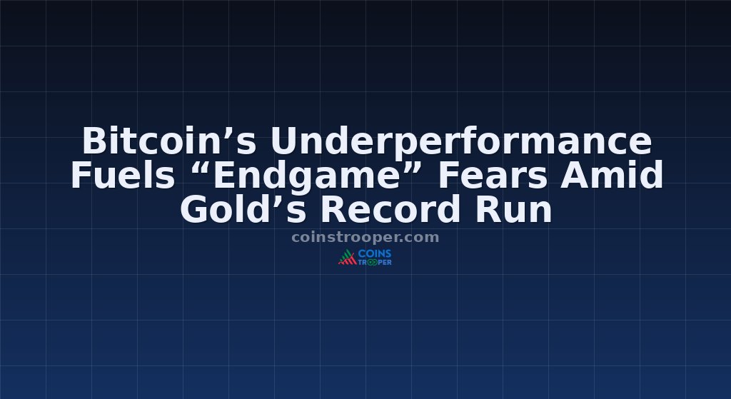 Bitcoin’s Underperformance Fuels “Endgame” Fears Amid Gold’s Record Run