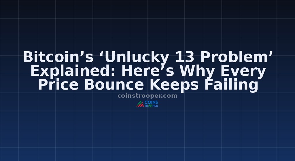 Bitcoin’s ‘Unlucky 13 Problem’ Explained: Here’s Why Every Price Bounce Keeps Failing