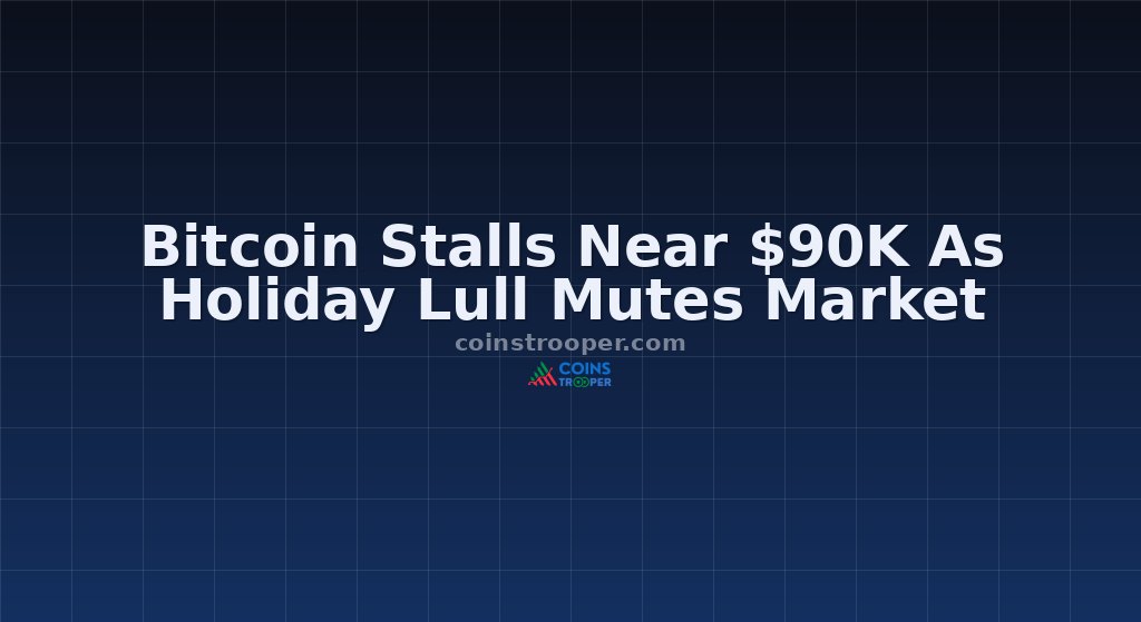 Bitcoin Stalls Near $90K As Holiday Lull Mutes Market