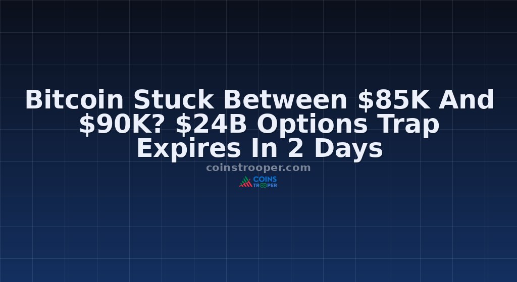 Bitcoin Stuck Between $85K And $90K? $24B Options Trap Expires In 2 Days
