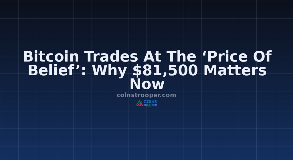 Bitcoin Trades At The ‘Price Of Belief’: Why $81,500 Matters Now