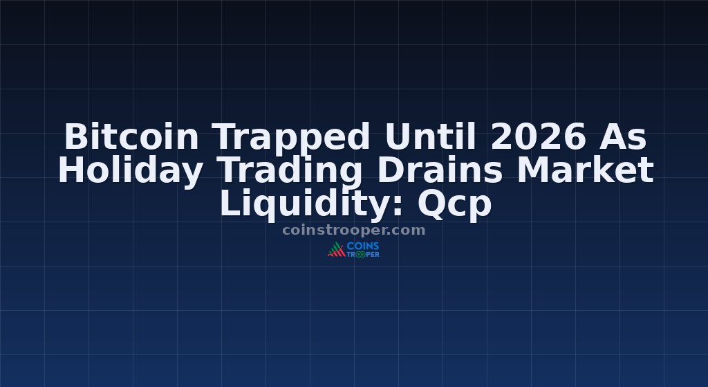 Bitcoin Trapped Until 2026 As Holiday Trading Drains Market Liquidity: Qcp