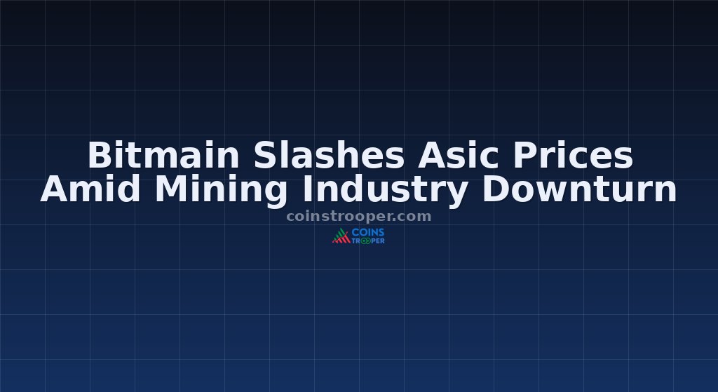 Bitmain Slashes Asic Prices Amid Mining Industry Downturn