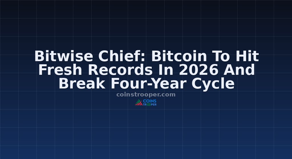 Bitwise Chief: Bitcoin To Hit Fresh Records In 2026 And Break Four-Year Cycle