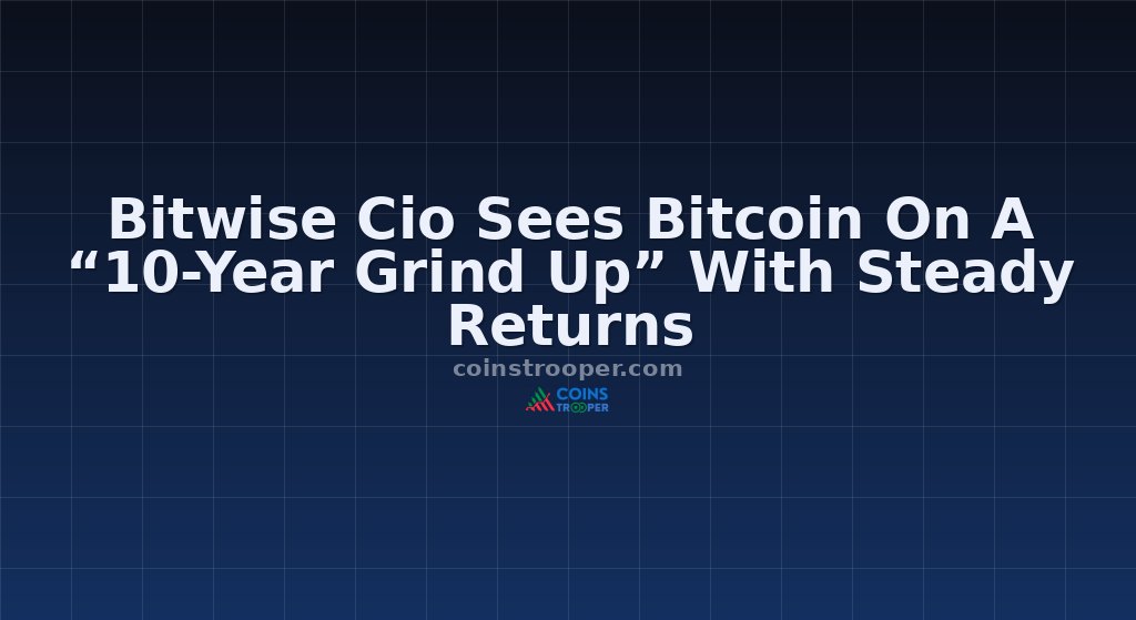 Bitwise Cio Sees Bitcoin On A “10-Year Grind Up” With Steady Returns