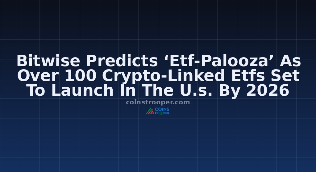 Bitwise Predicts ‘Etf-Palooza’ As Over 100 Crypto-Linked Etfs Set To Launch In The U.s. By 2026
