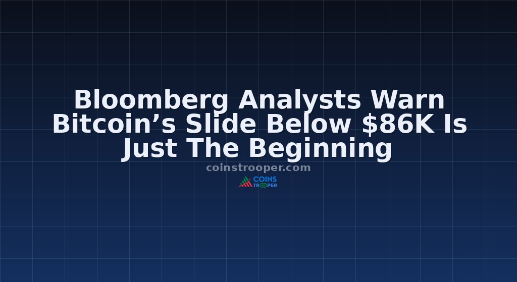 Bloomberg Analysts Warn Bitcoin’s Slide Below $86K Is Just The Beginning