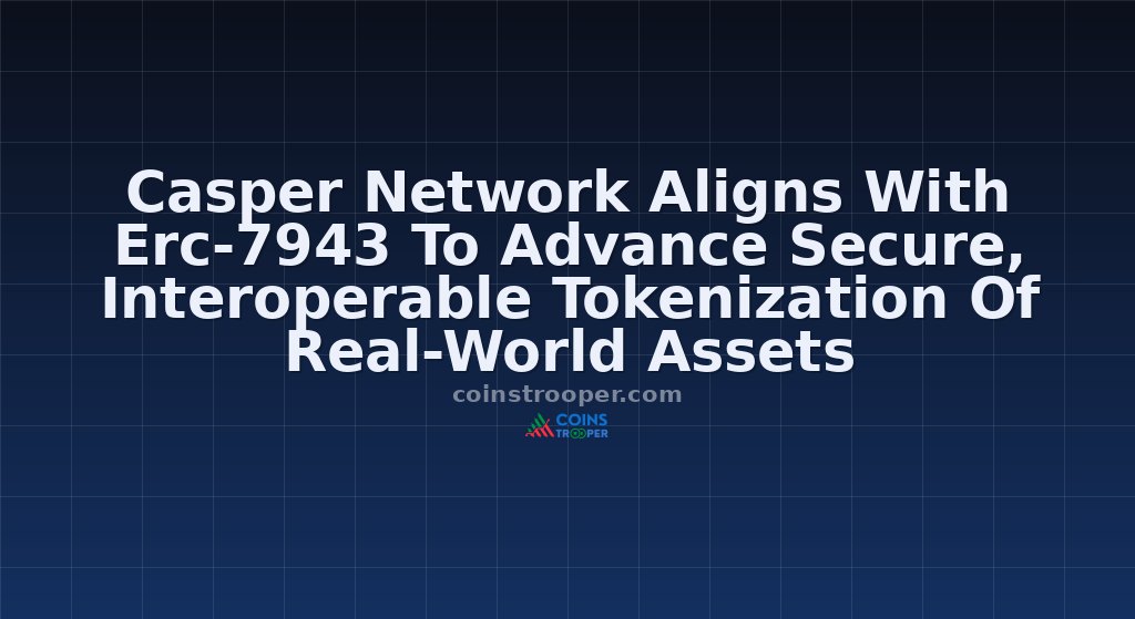 Casper Network Aligns With Erc-7943 To Advance Secure, Interoperable Tokenization Of Real-World Assets