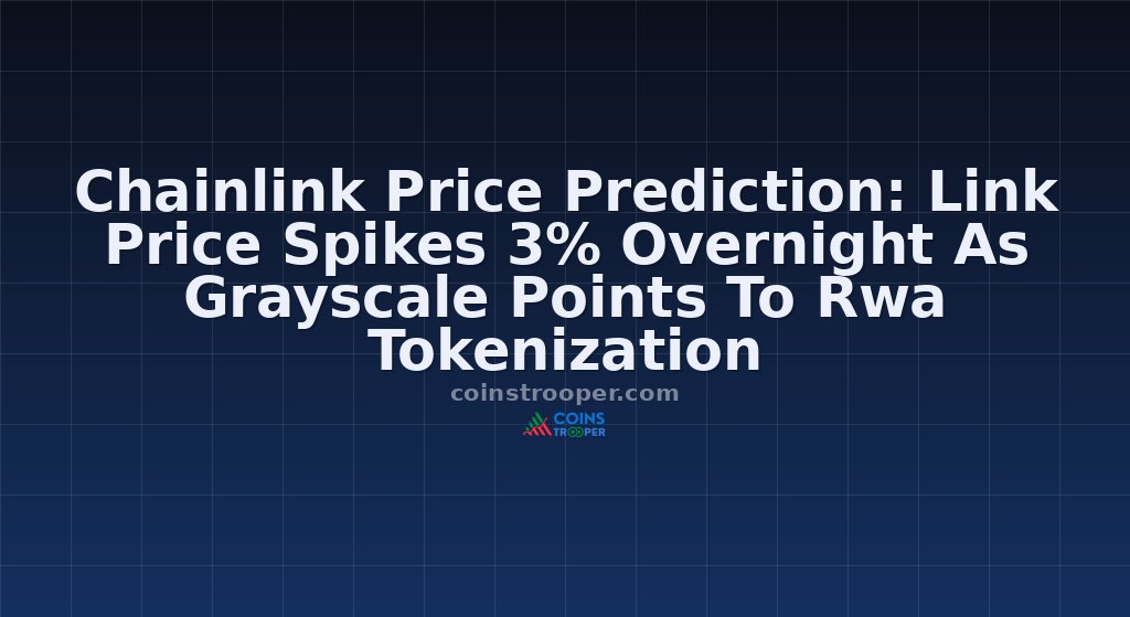 Chainlink Price Prediction: Link Price Spikes 3% Overnight As Grayscale Points To Rwa Tokenization