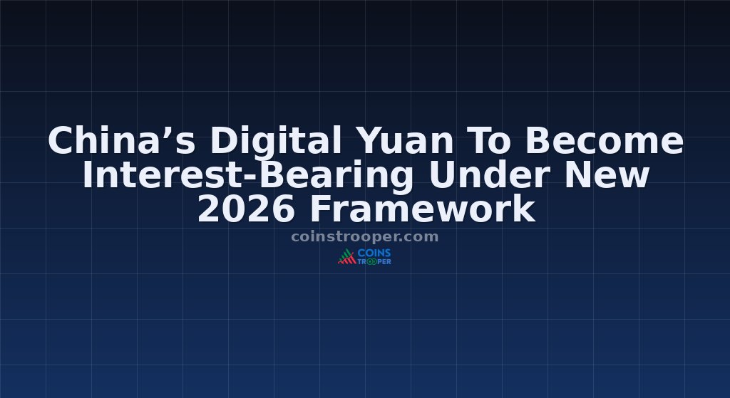 China’s Digital Yuan To Become Interest-Bearing Under New 2026 Framework