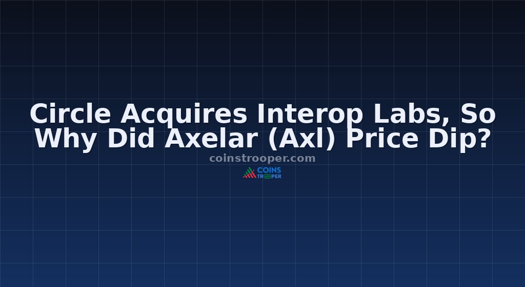Circle Acquires Interop Labs, So Why Did Axelar (Axl) Price Dip?