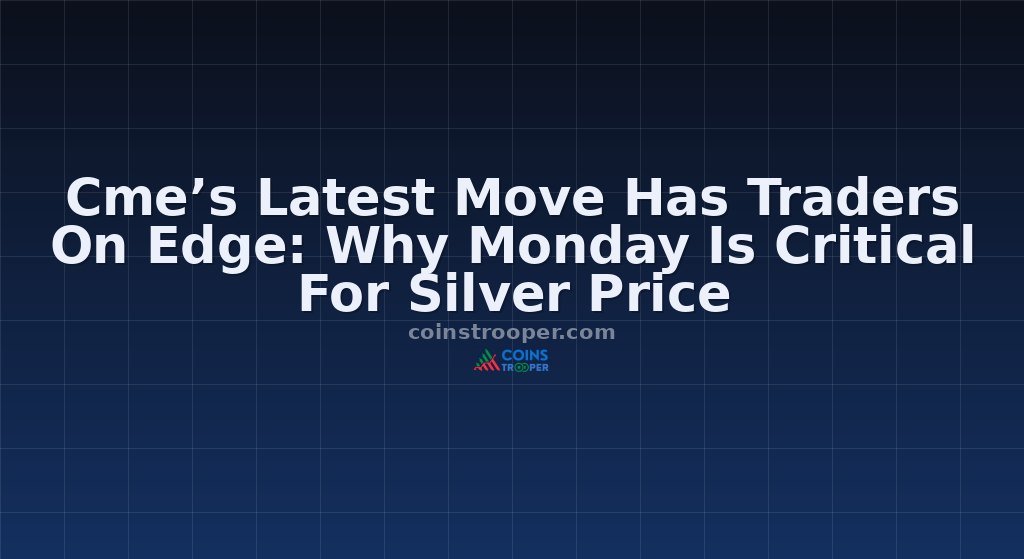 Cme’s Latest Move Has Traders On Edge: Why Monday Is Critical For Silver Price