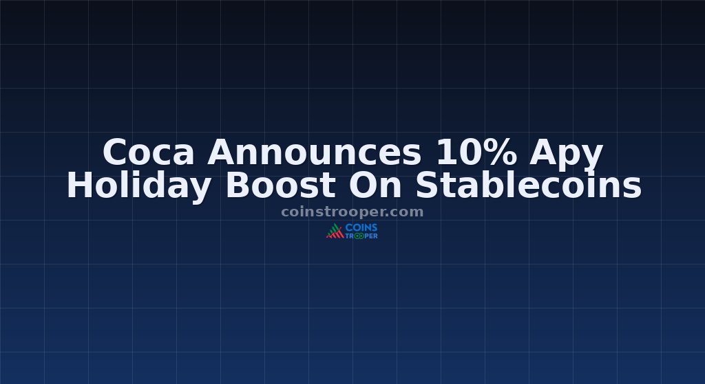 Coca Announces 10% Apy Holiday Boost On Stablecoins