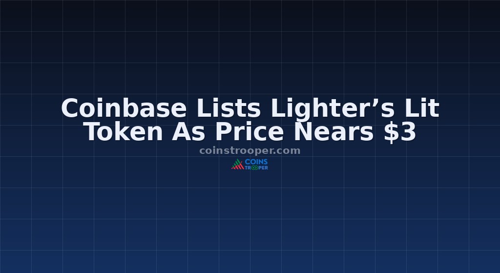 Coinbase Lists Lighter’s Lit Token As Price Nears $3