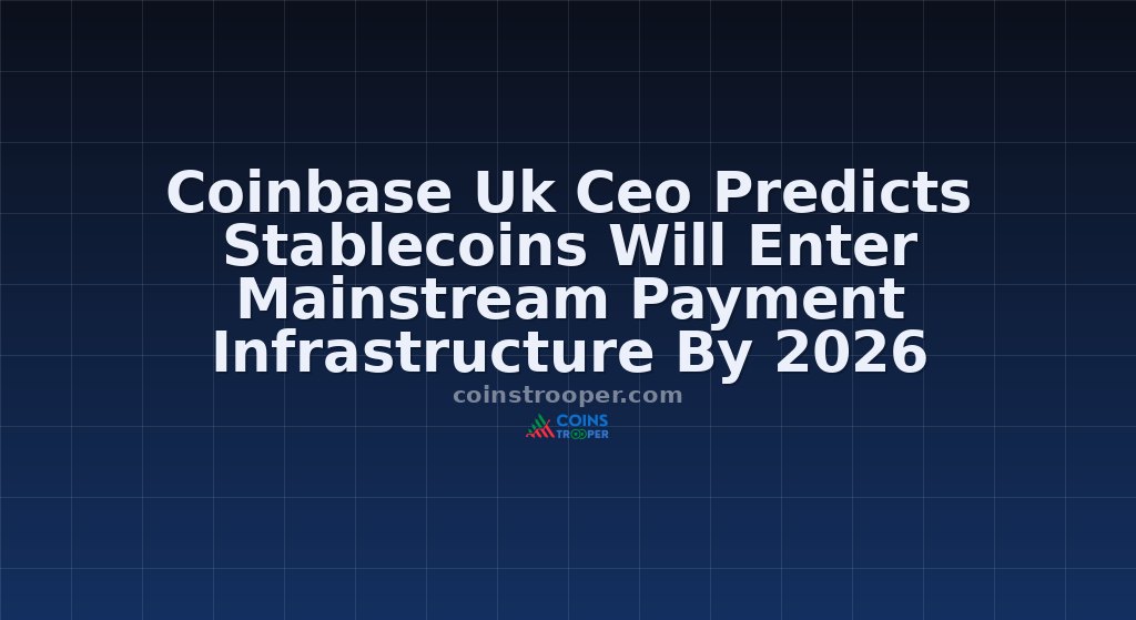 Coinbase Uk Ceo Predicts Stablecoins Will Enter Mainstream Payment Infrastructure By 2026