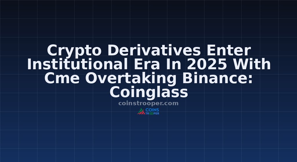 Crypto Derivatives Enter Institutional Era In 2025 With Cme Overtaking Binance: Coinglass