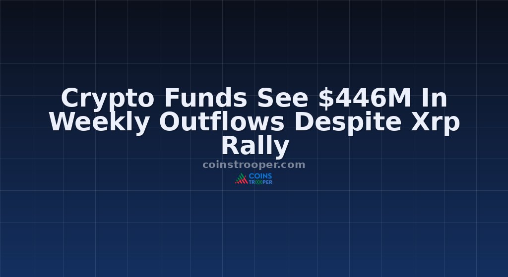 Crypto Funds See $446M In Weekly Outflows Despite Xrp Rally