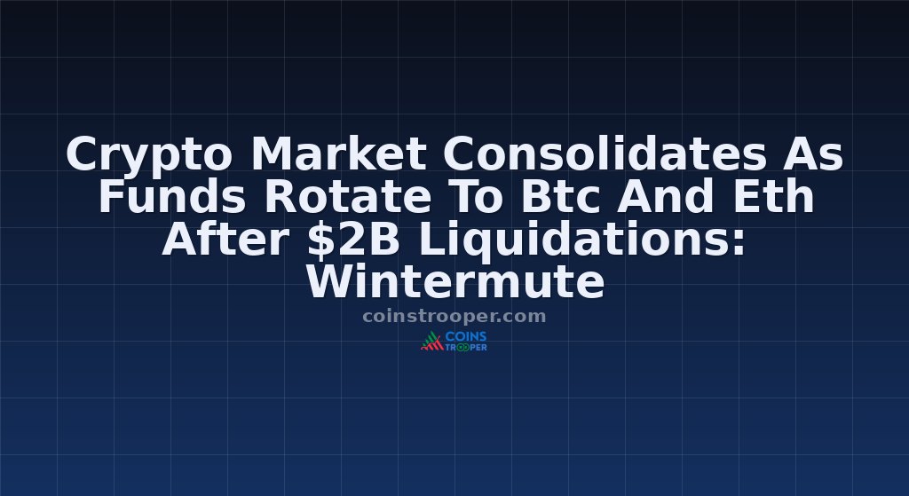 Crypto Market Consolidates As Funds Rotate To Btc And Eth After $2B Liquidations: Wintermute