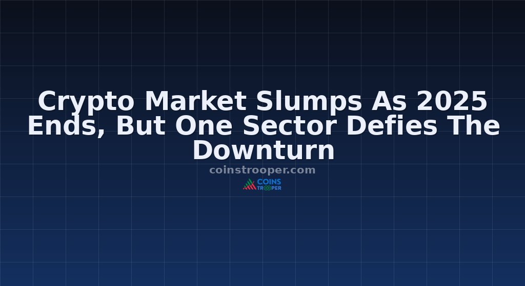 Crypto Market Slumps As 2025 Ends, But One Sector Defies The Downturn