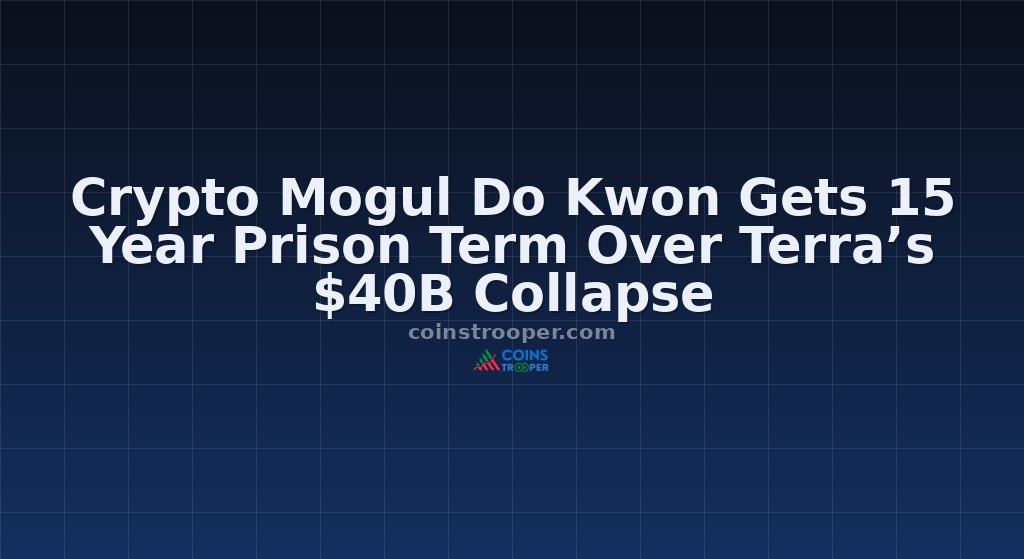 Crypto Mogul Do Kwon Gets 15 Year Prison Term Over Terra’s $40B Collapse