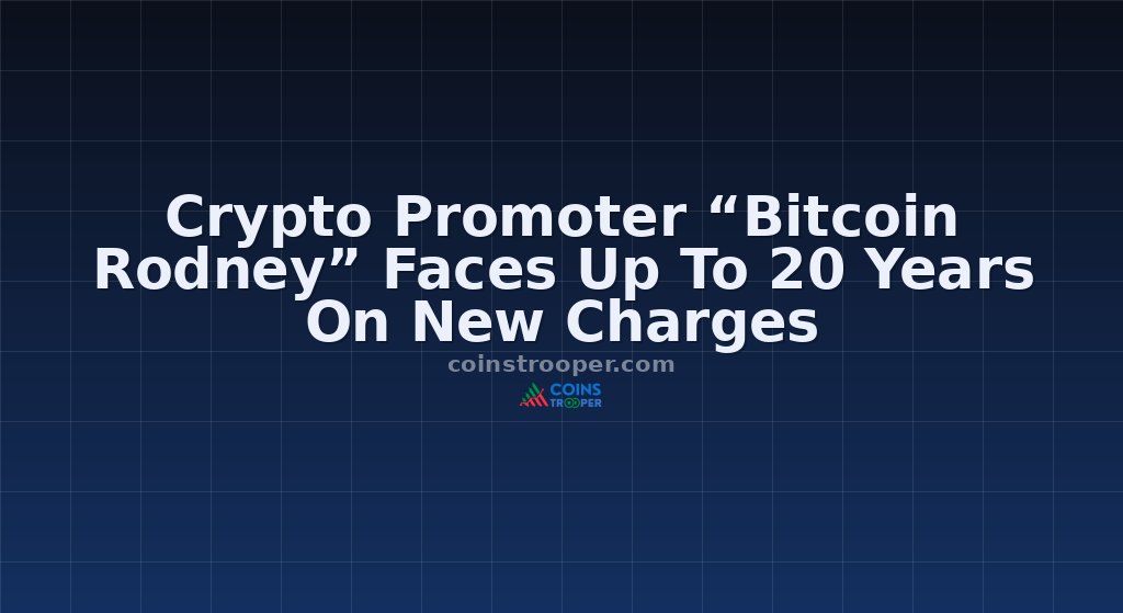 Crypto Promoter “Bitcoin Rodney” Faces Up To 20 Years On New Charges