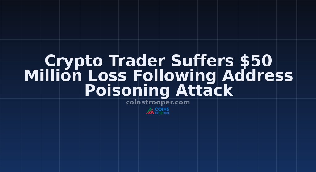 Crypto Trader Suffers $50 Million Loss Following Address Poisoning Attack