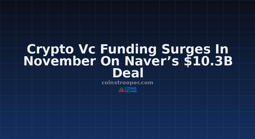 Crypto Vc Funding Surges In November On Naver’s $10.3B Deal
