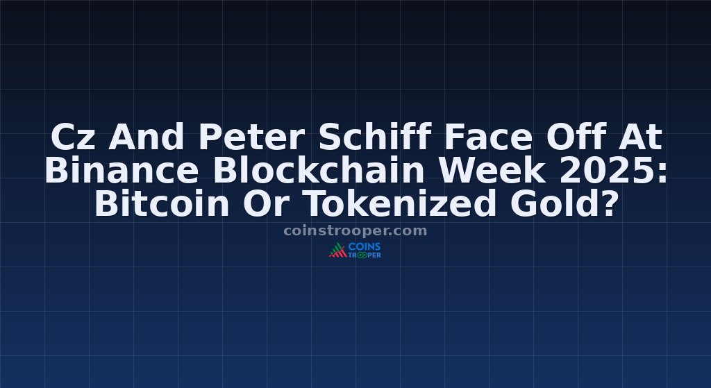 Cz And Peter Schiff Face Off At Binance Blockchain Week 2025: Bitcoin Or Tokenized Gold?