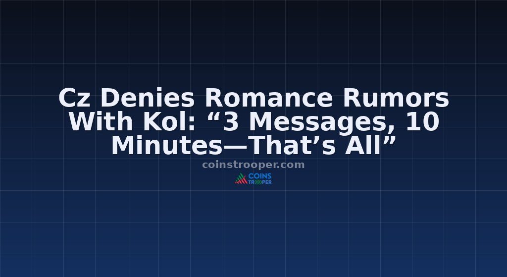 Cz Denies Romance Rumors With Kol: “3 Messages, 10 Minutes—That’s All”