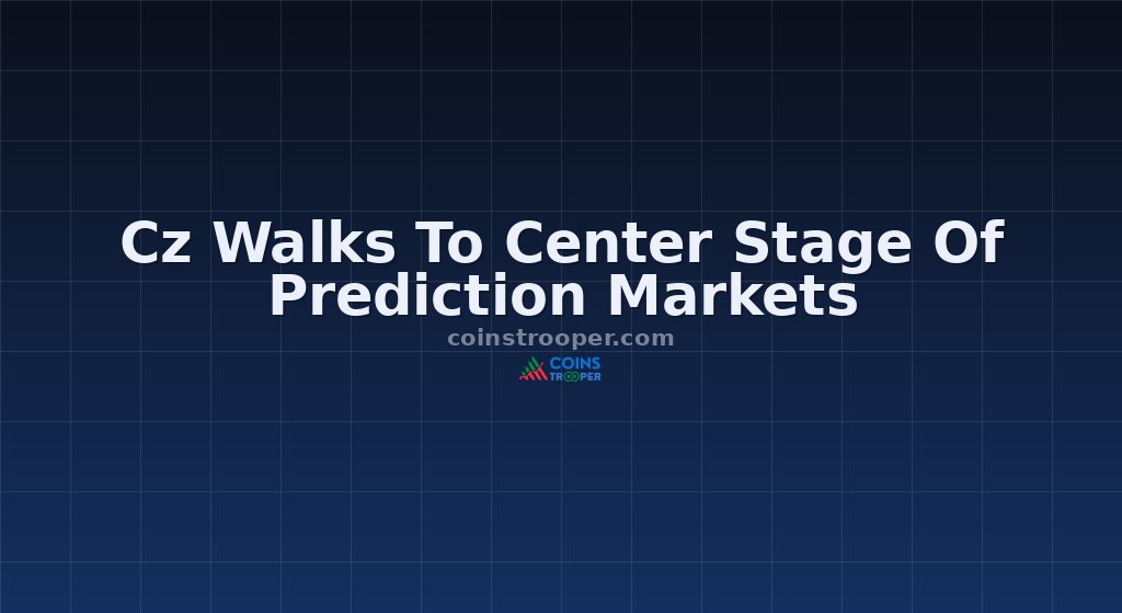 Cz Walks To Center Stage Of Prediction Markets