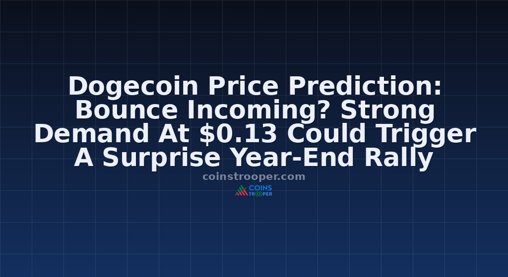 Dogecoin Price Prediction: Bounce Incoming? Strong Demand At $0.13 Could Trigger A Surprise Year-End Rally