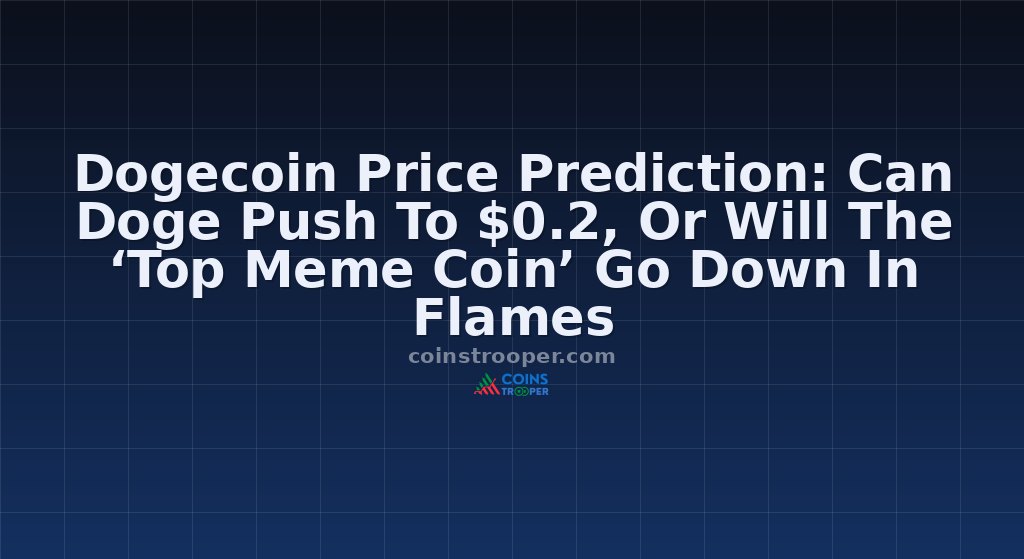 Dogecoin Price Prediction: Can Doge Push To $0.2, Or Will The ‘Top Meme Coin’ Go Down In Flames