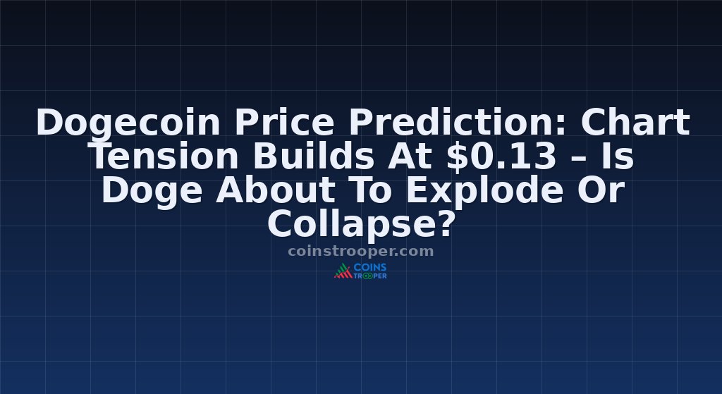 Dogecoin Price Prediction: Chart Tension Builds At $0.13 – Is Doge About To Explode Or Collapse?