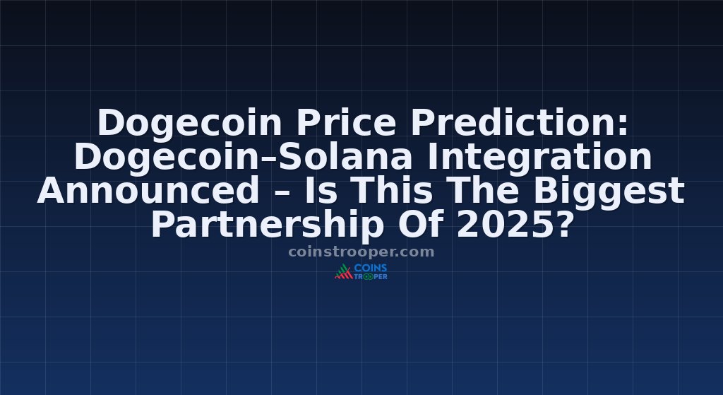 Dogecoin Price Prediction: Dogecoin–Solana Integration Announced – Is This The Biggest Partnership Of 2025?