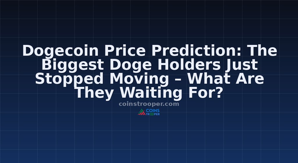 Dogecoin Price Prediction: The Biggest Doge Holders Just Stopped Moving – What Are They Waiting For?
