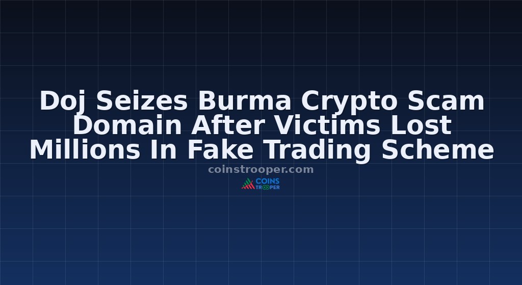 Doj Seizes Burma Crypto Scam Domain After Victims Lost Millions In Fake Trading Scheme