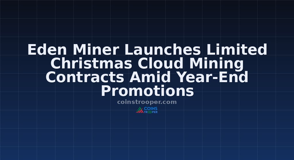 Eden Miner Launches Limited Christmas Cloud Mining Contracts Amid Year-End Promotions