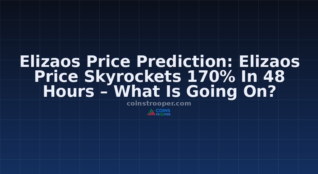 Elizaos Price Prediction: Elizaos Price Skyrockets 170% In 48 Hours – What Is Going On?