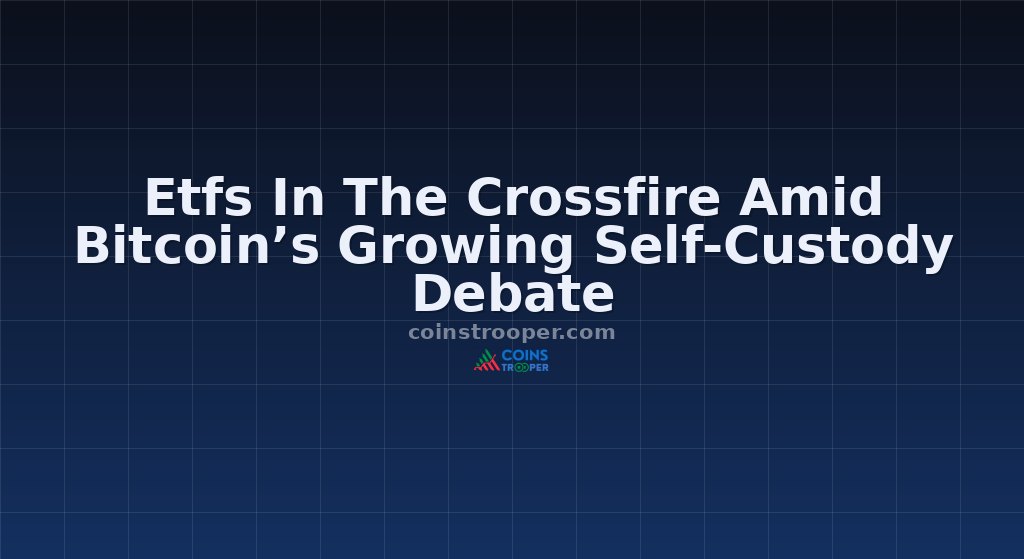 Etfs In The Crossfire Amid Bitcoin’s Growing Self-Custody Debate