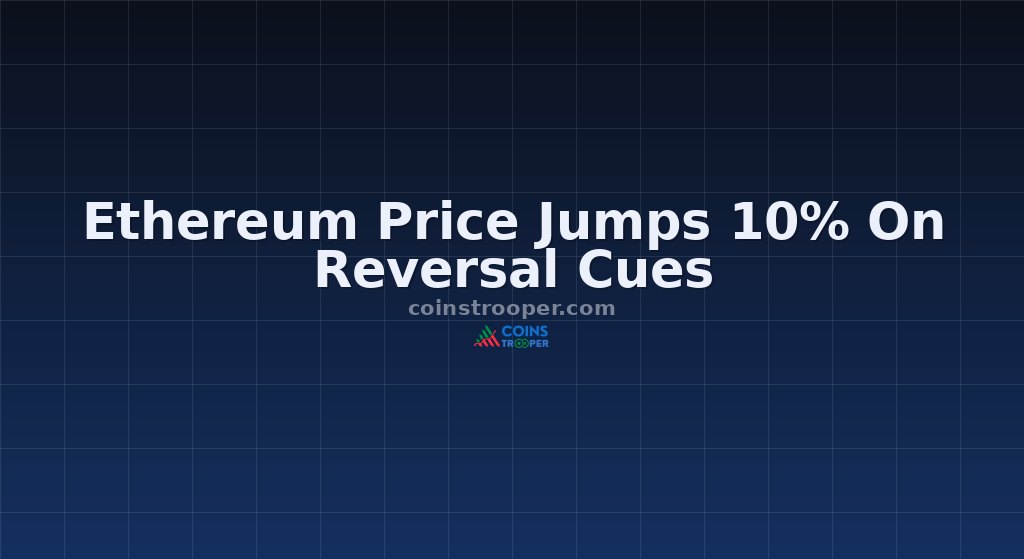 Ethereum Price Jumps 10% On Reversal Cues