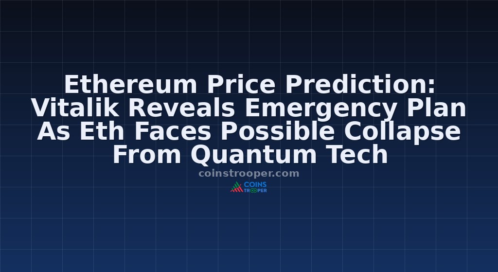 Ethereum Price Prediction: Vitalik Reveals Emergency Plan As Eth Faces Possible Collapse From Quantum Tech