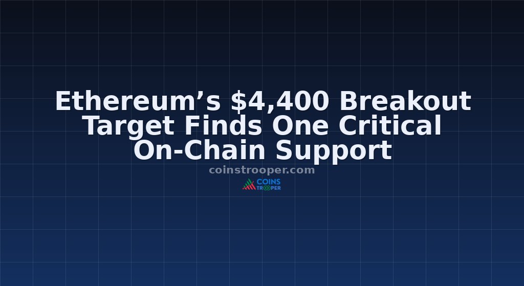 Ethereum’s $4,400 Breakout Target Finds One Critical On-Chain Support