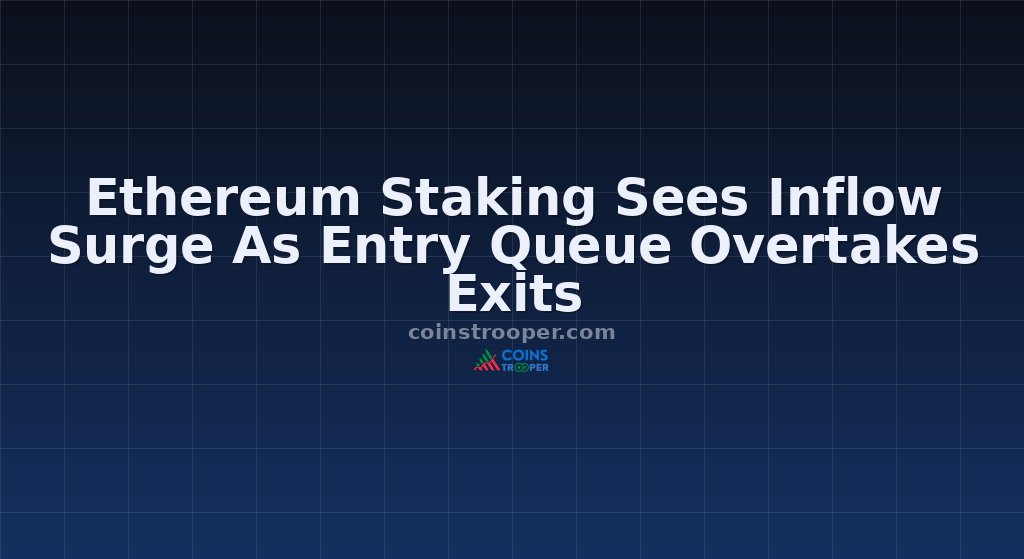 Ethereum Staking Sees Inflow Surge As Entry Queue Overtakes Exits