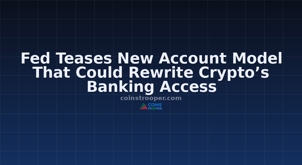 Fed Teases New Account Model That Could Rewrite Crypto’s Banking Access