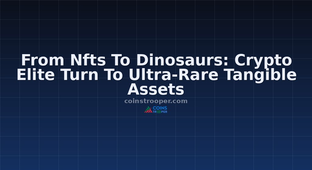 From Nfts To Dinosaurs: Crypto Elite Turn To Ultra-Rare Tangible Assets