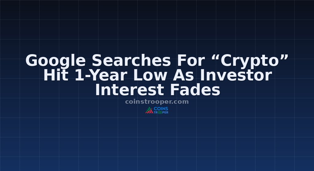 Google Searches For “Crypto” Hit 1-Year Low As Investor Interest Fades