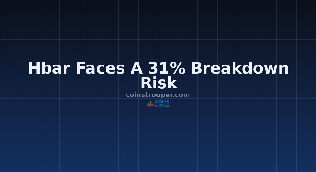 Hbar Faces A 31% Breakdown Risk